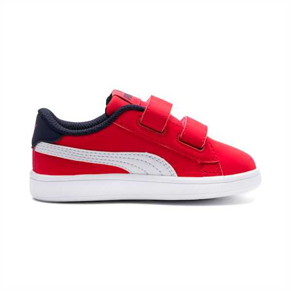 PUMA Smash v2 Buck Toddler Shoes, High Risk Red-Puma White-Peacoat, extralarge