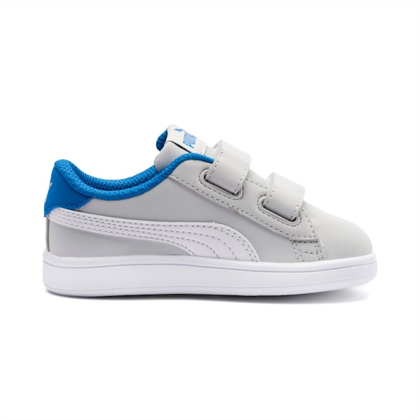 PUMA Smash v2 Buck Toddler Shoes, Gray Violet-Puma White-Indigo Bunting, extralarge