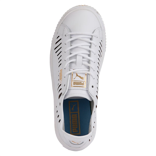 Basket Platform Summer Women's Shoes, Puma White-Puma White, extralarge-IND