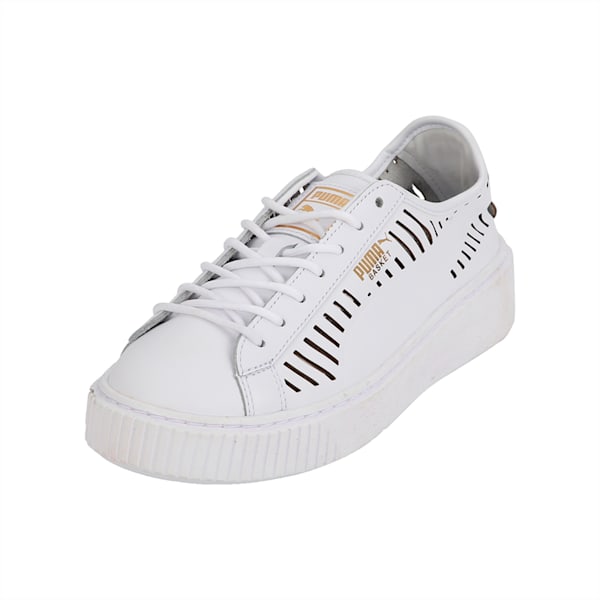 Basket Platform Summer Women's Shoes, Puma White-Puma White, extralarge-IND