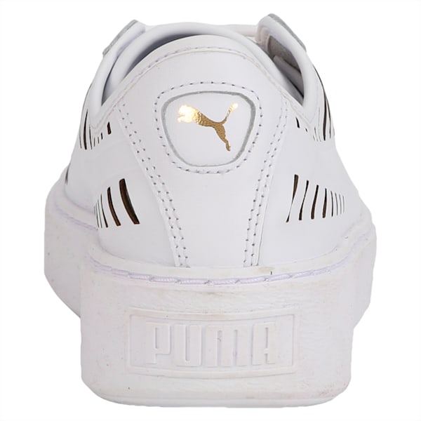 Basket Platform Summer Women's Shoes, Puma White-Puma White, extralarge-IND