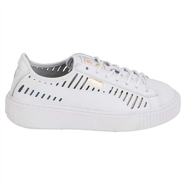 Basket Platform Summer Women's Shoes, Puma White-Puma White, extralarge-IND