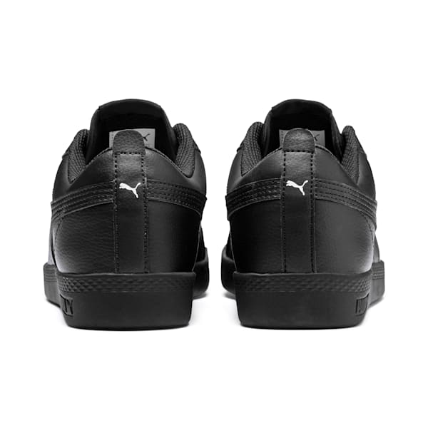 Smash v2 Leather Women's Sneakers, Puma Black-Puma Black, extralarge