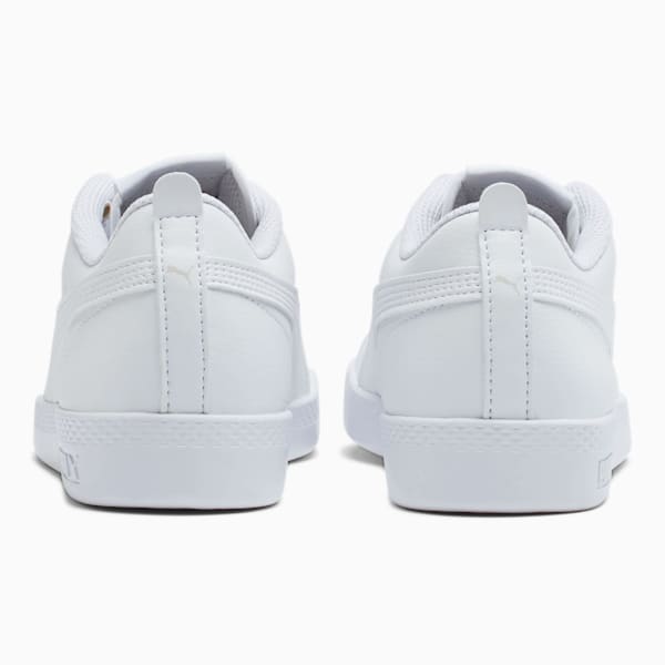 Smash v2 Leather Women's Sneakers, Puma White-Puma White, extralarge