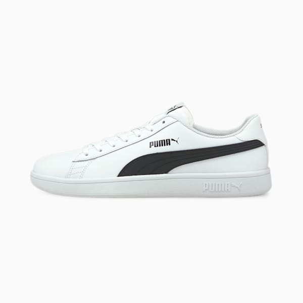 PUMA Smash v2  Unisex Sneakers, Puma White-Puma Black, extralarge-IDN