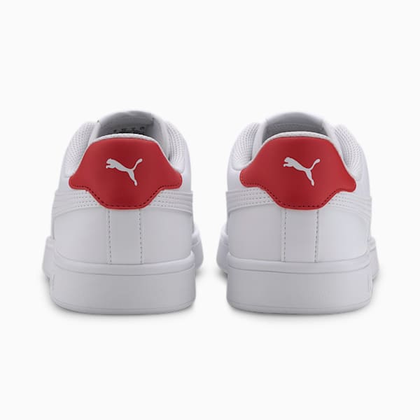 PUMA Smash v2 Sneaker, Puma White-High Risk Red-Puma Team Gold