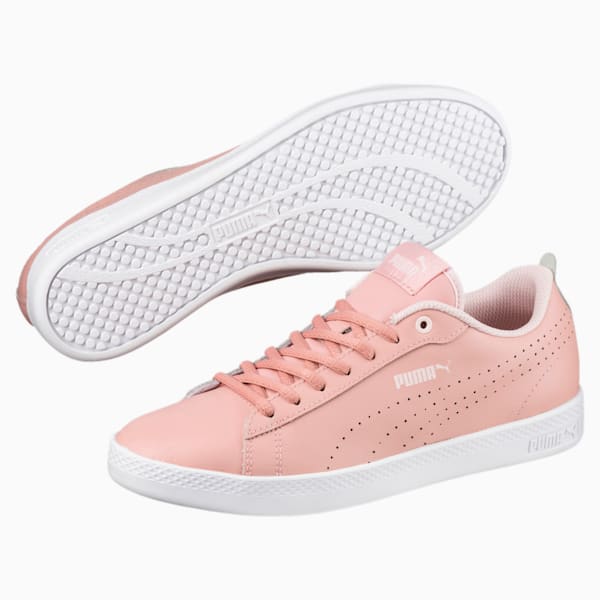 Smash Perf Leather Women's Sneakers, Peach Beige-Peach Beige, extralarge-IND