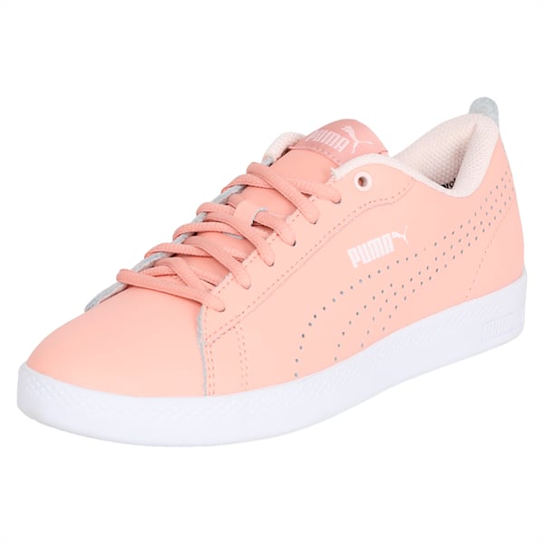 Smash Perf Leather Women's Sneakers, Peach Beige-Peach Beige, extralarge-IND