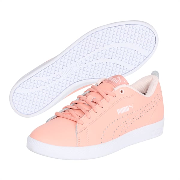 Smash Perf Leather Women's Sneakers, Peach Beige-Peach Beige, extralarge-IND