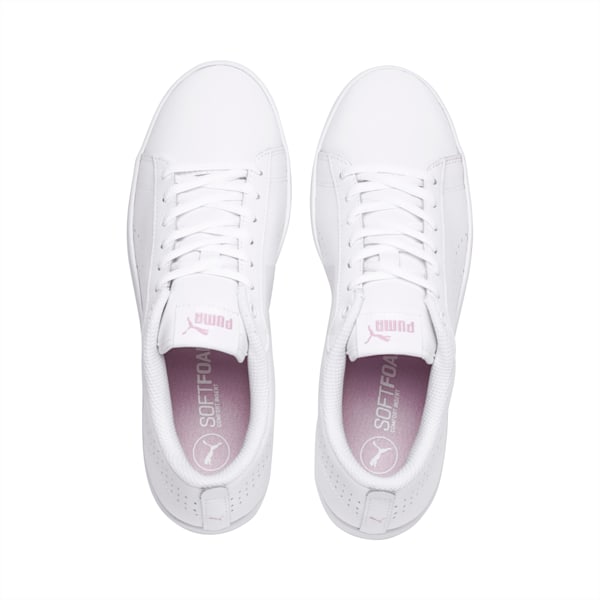 Smash v2 Perf Women's Sneakers, Puma White-Puma White-Winsome Orchid, extralarge