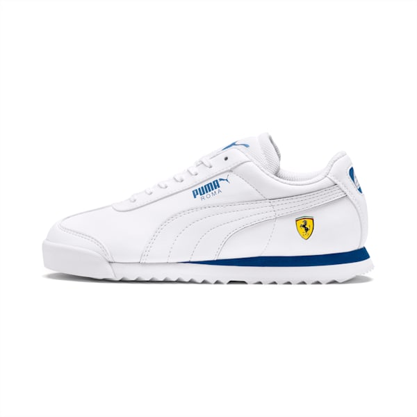 Scuderia Ferrari Roma Sneakers JR, Puma White-Puma White-Galaxy Blue, extralarge