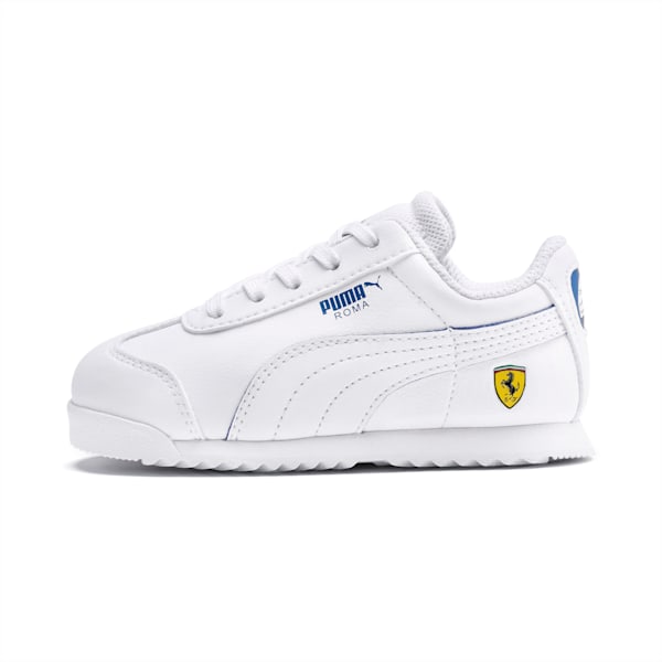 Scuderia Ferrari Roma Toddler Shoes, Puma White-Puma White-Galaxy Blue, extralarge