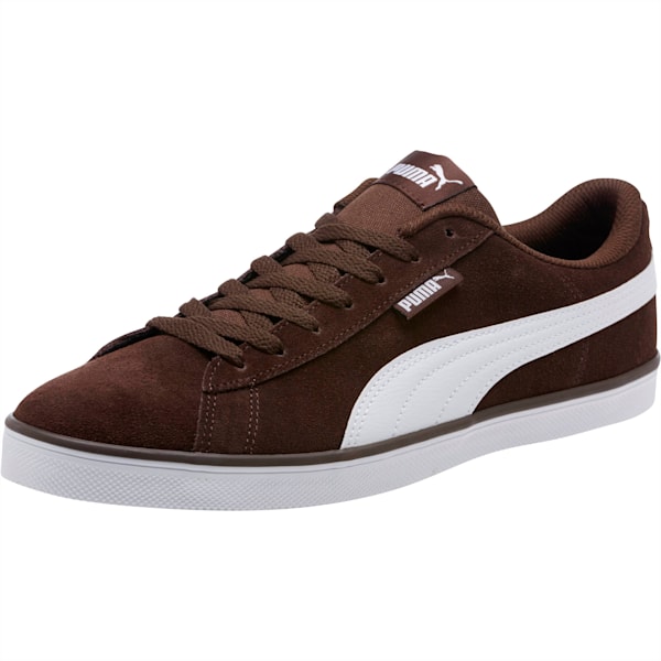 Urban Plus Suede Sneakers, Chocolate Brown-Puma White, extralarge