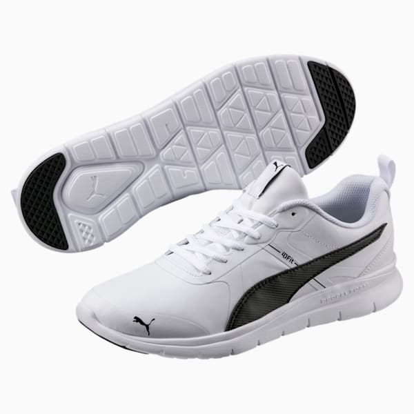 PUMA Flexracer v2 SL Unisex Sneakers, Puma White-Puma Black, extralarge-IND