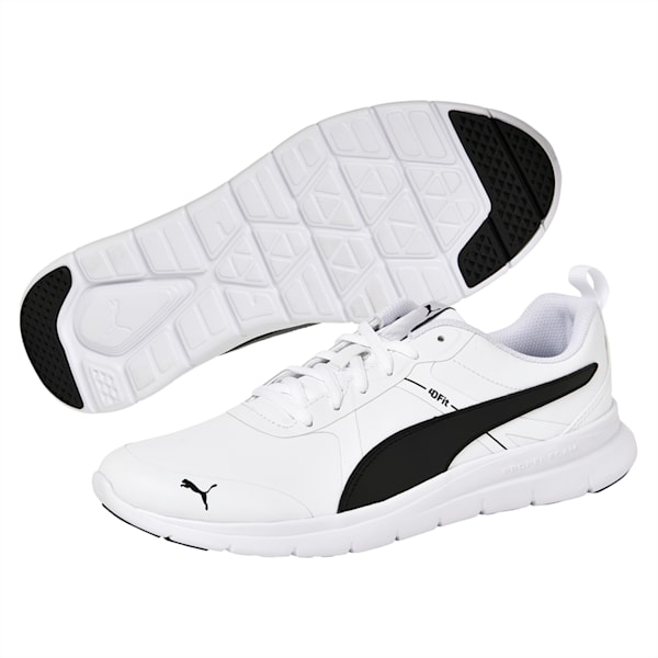 PUMA Flexracer v2 SL Unisex Sneakers, Puma White-Puma Black, extralarge-IND