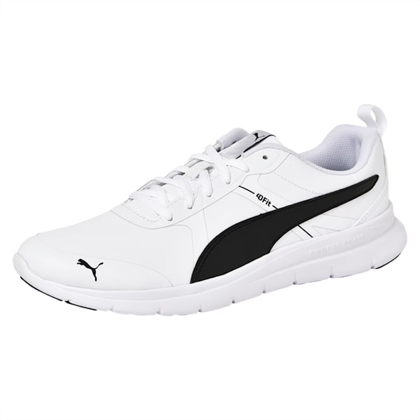 PUMA Flexracer v2 SL Unisex Sneakers, Puma White-Puma Black, extralarge-IND