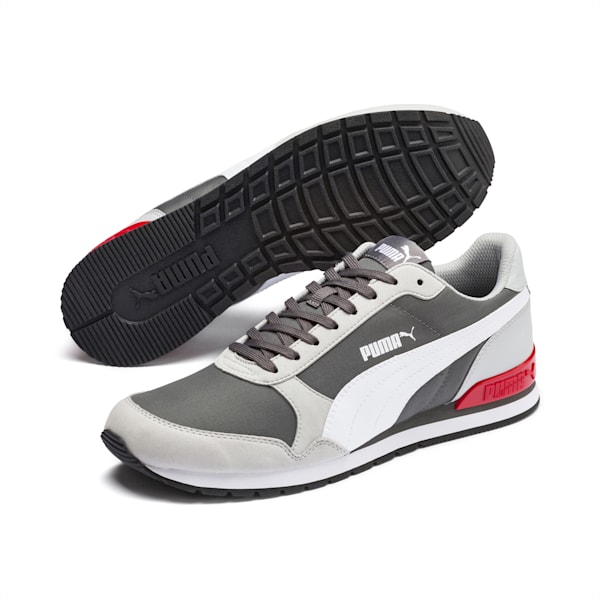 Tenis ST Runner v2 NL, CASTLEROCK-High Rise-Puma White-High Risk Red, extralarge