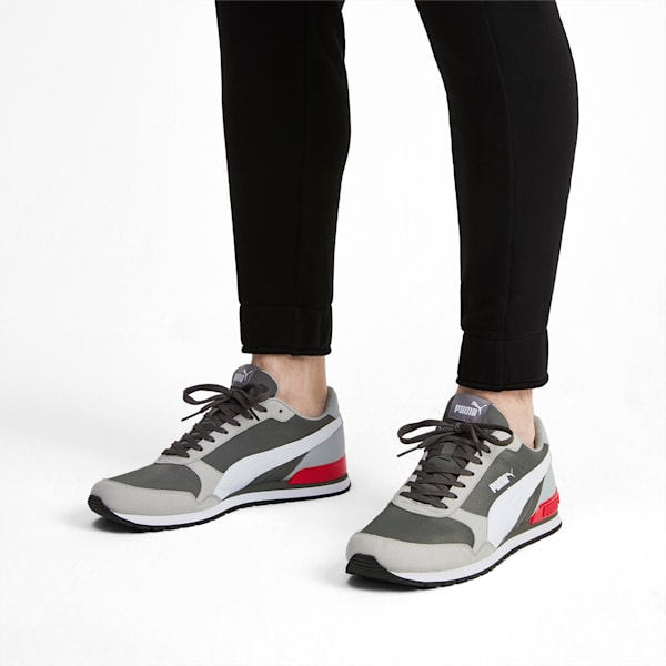 Tenis ST Runner v2 NL, CASTLEROCK-High Rise-Puma White-High Risk Red, extralarge