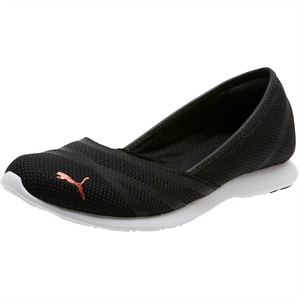 PUMA Vega Ballet Sweet Women's Shoe, Puma Black-Rose Gold, extralarge