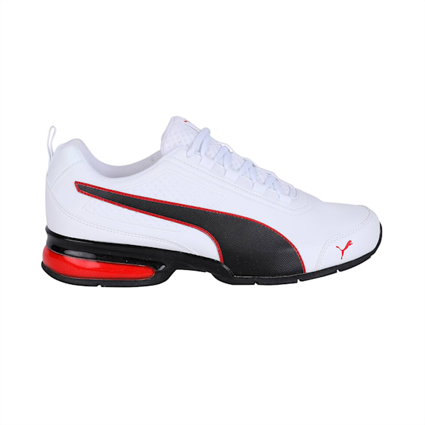 Leader VT SL Unisex Running Shoes, Puma White-Puma Black-Flame Scarlet, extralarge-IND