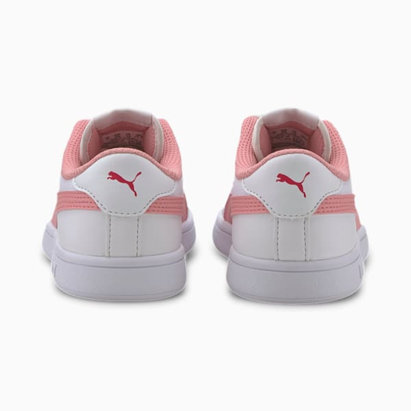 PUMA Smash v2 Little Kids' Shoes, Puma White-Peony-BRIGHT ROSE, extralarge