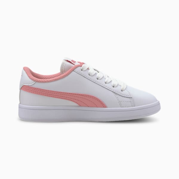 PUMA Smash v2 Little Kids' Shoes, Puma White-Peony-BRIGHT ROSE, extralarge