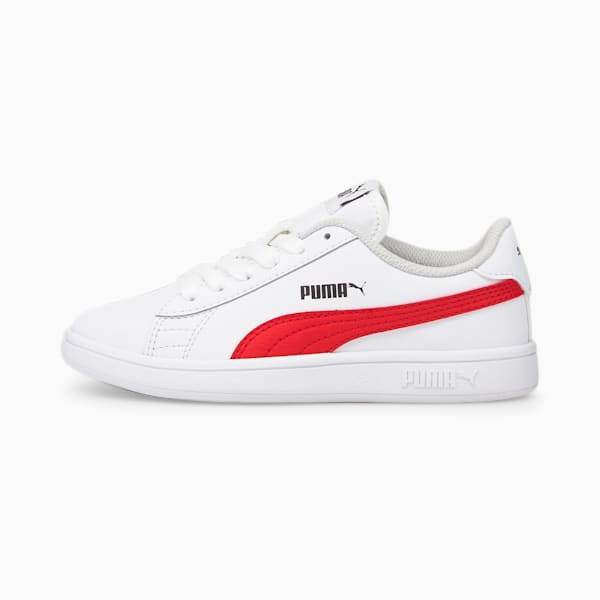 Puma White-High Risk Red