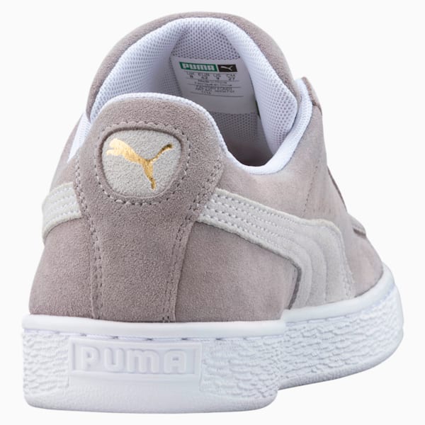 Suede Classic Sneakers, Ash-Puma White, extralarge-IND