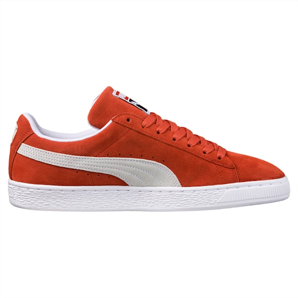 Suede Classic Sneakers, Burnt Ochre-Puma White, extralarge