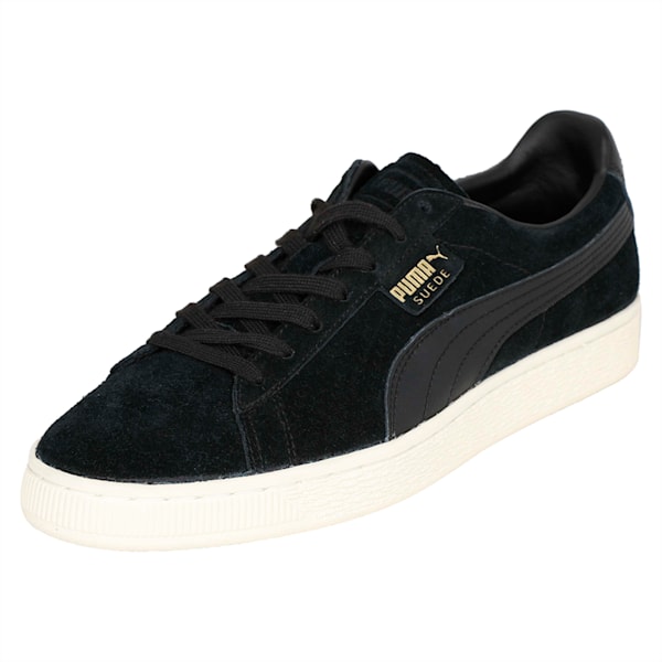 Suede Classic Perforation Shoes, Puma Black-Whisper White, extralarge-IND