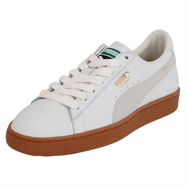 Basket Classic Gum Deluxe Shoes, Puma White, extralarge-IND