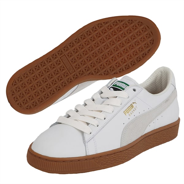 Basket Classic Gum Deluxe Shoes, Puma White, extralarge-IND
