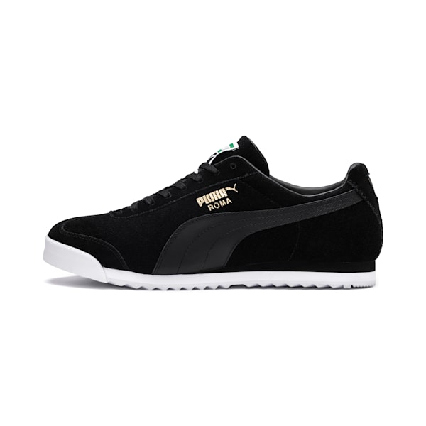 Roma Suede Sneakers, Puma Black-Puma Black, extralarge