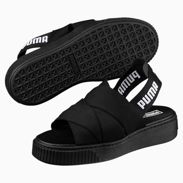 Platform Women's Sandals, Puma Black-Puma Black, extralarge