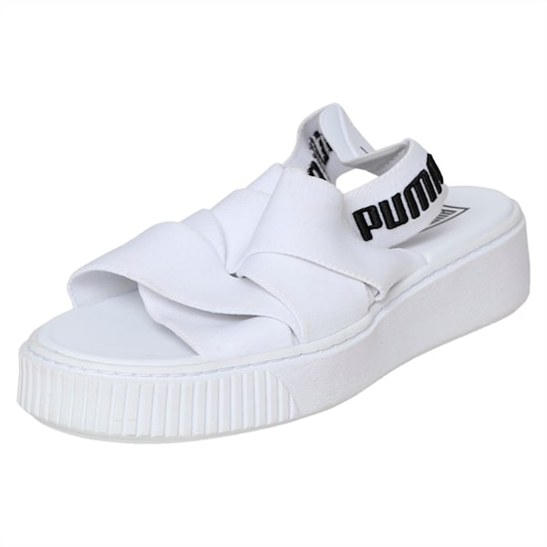 Platform Women's Sandals, Puma White-Puma White, extralarge-IND