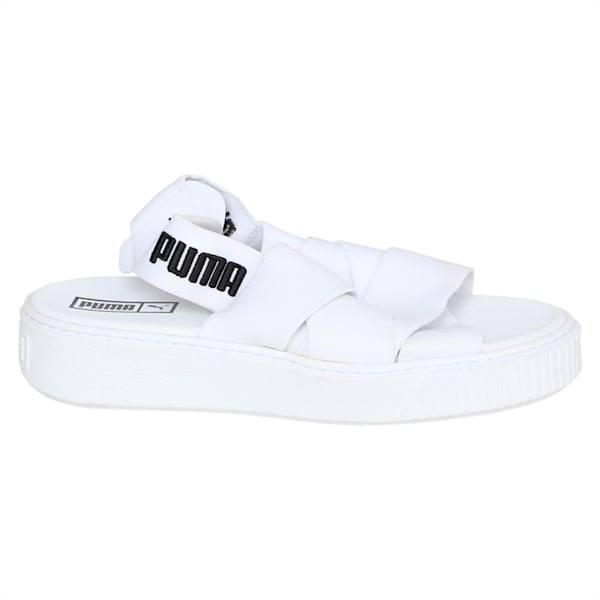 Platform Women's Sandals, Puma White-Puma White, extralarge-IND