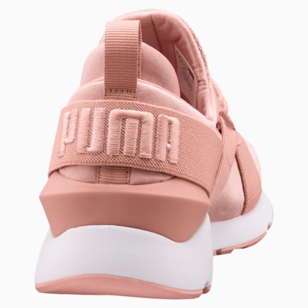 En Pointe Muse Satin Women's Sneakers, Peach Beige-Puma White, extralarge