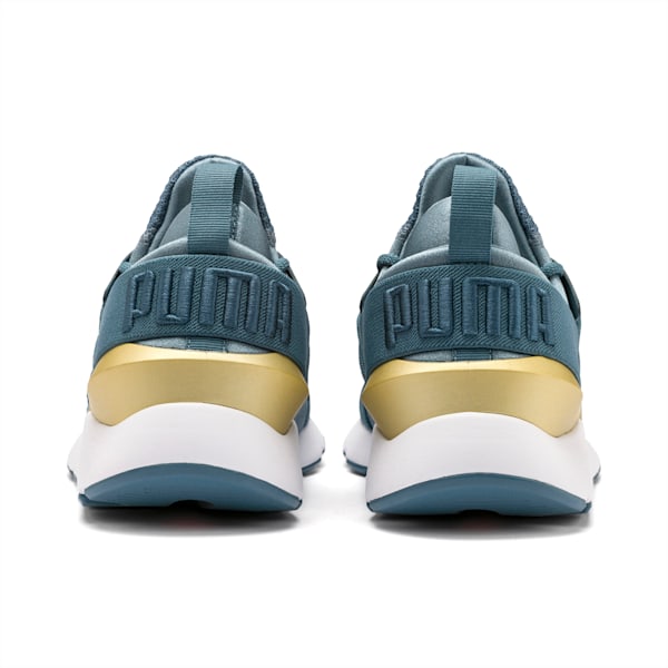 En Pointe Muse Satin Women's Sneakers, Bluestone, extralarge
