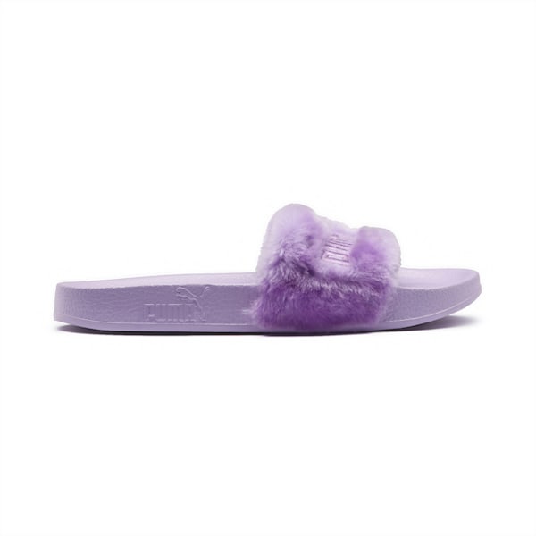 FUR SLIDE WNS, Orchid Bloom-Puma Silver, extralarge