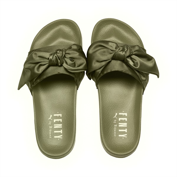 BOW SLIDE WNS, Olive Branch-Puma Silver, extralarge