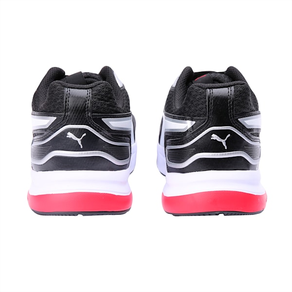 Escaper Tech Unisex Sneakers, P. Black-P. White-Fl.Scarlet, extralarge-IND