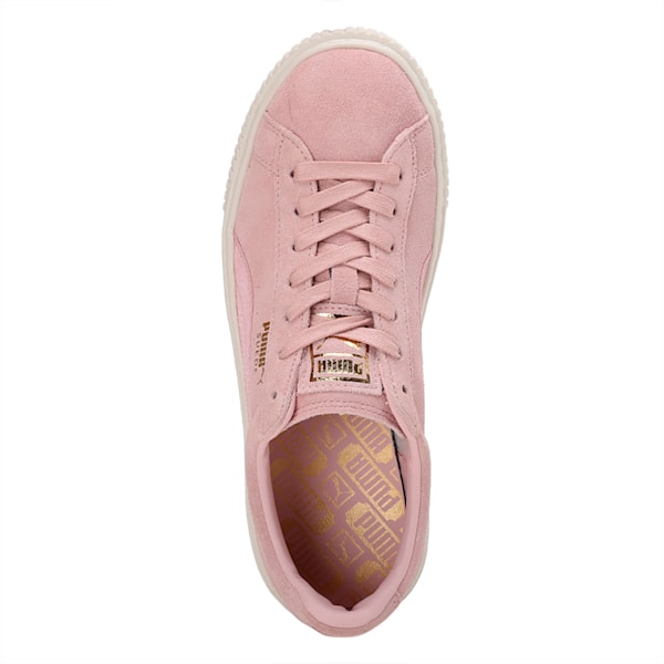 Suede Platform Satin Women's Shoes, SilverPink-WhisperWhite-Gold, extralarge-IND