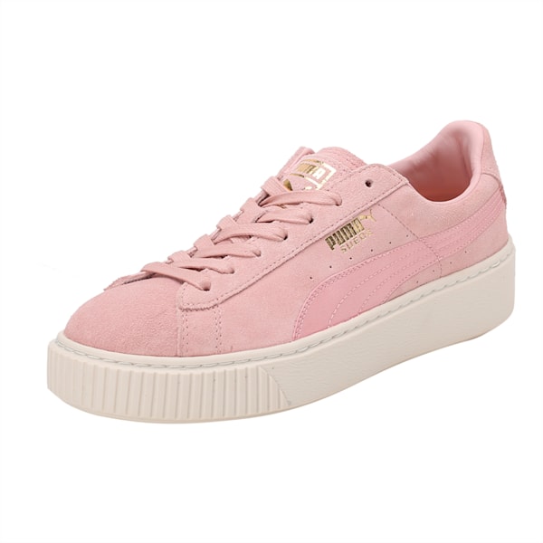Suede Platform Satin Women's Shoes, SilverPink-WhisperWhite-Gold, extralarge-IND