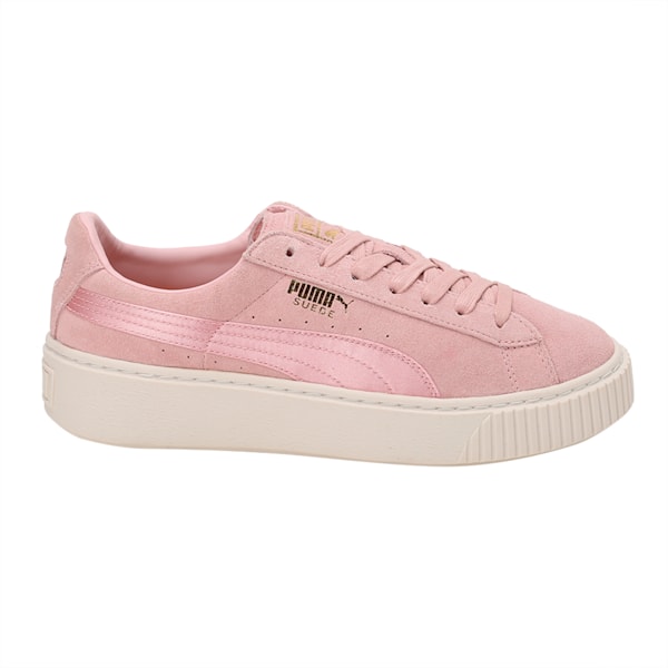 Suede Platform Satin Women's Shoes, SilverPink-WhisperWhite-Gold, extralarge-IND
