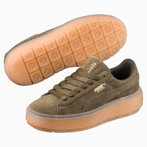 Puma platform trace olive outlet
