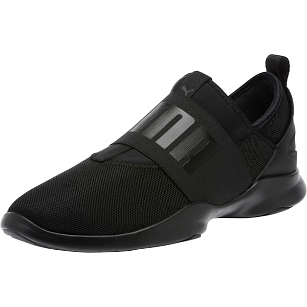 black puma slip on