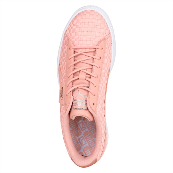 Basket Satin En Pointe Women's Shoes, Peach Beige-Puma White, extralarge-IND