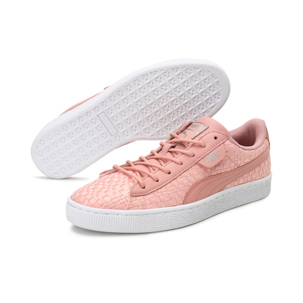 Basket Satin En Pointe Women's Shoes, Peach Beige-Puma White, extralarge-IND