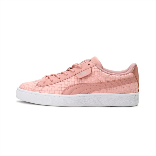 Basket Satin En Pointe Women's Shoes, Peach Beige-Puma White, extralarge-IND