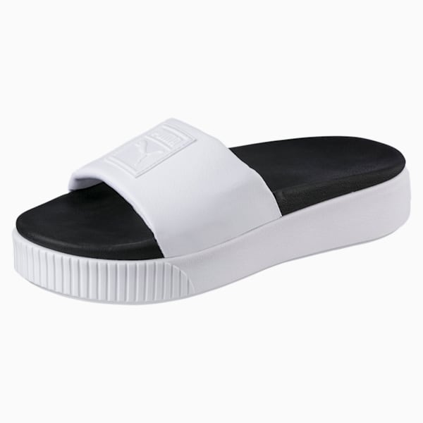 Sandalias Platform para mujer, Puma White-Puma Black, extralarge